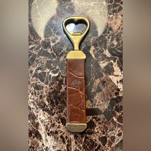 Mulberry Elegant Brown Leather Bottle Opener
